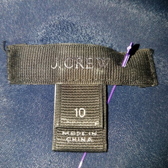 J Crew Blue Ruffle Hem Velvet Dress 10 - Picture 5 of 13